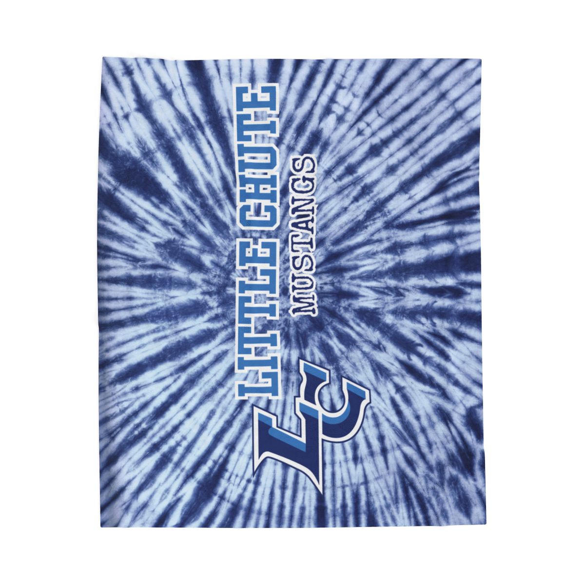 Little Chute Mustangs Tie Dye Blanket
