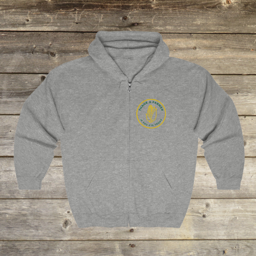 Thank A Farmer Zip Up Sweatshirt