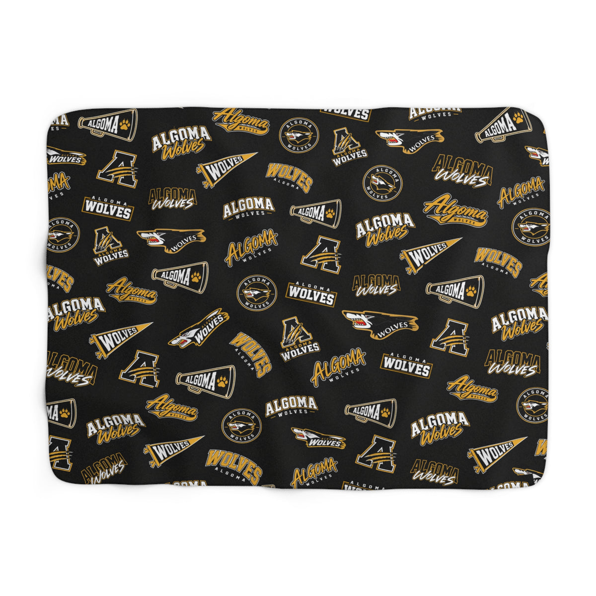 Algoma Wolves Fan Sherpa Blanket