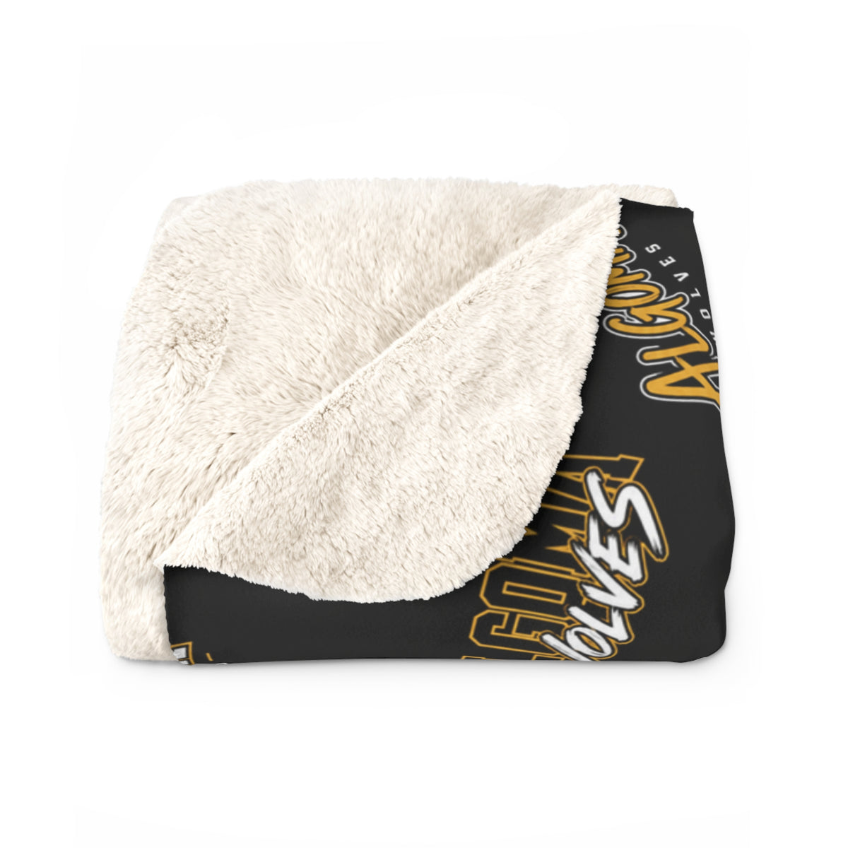 Algoma Wolves Fan Sherpa Blanket