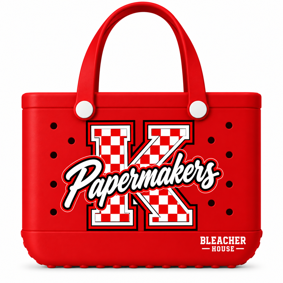 Kimberly Papermakers Checkered Bleacher Bag