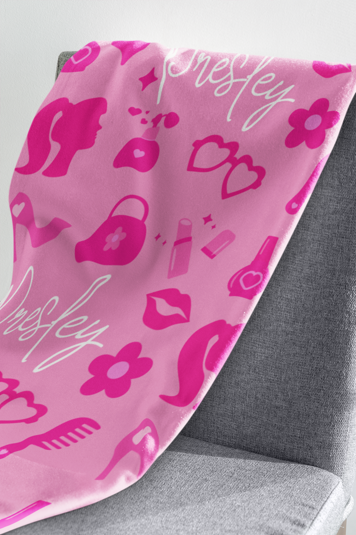 In A Barbie World Personalized Plush Blanket