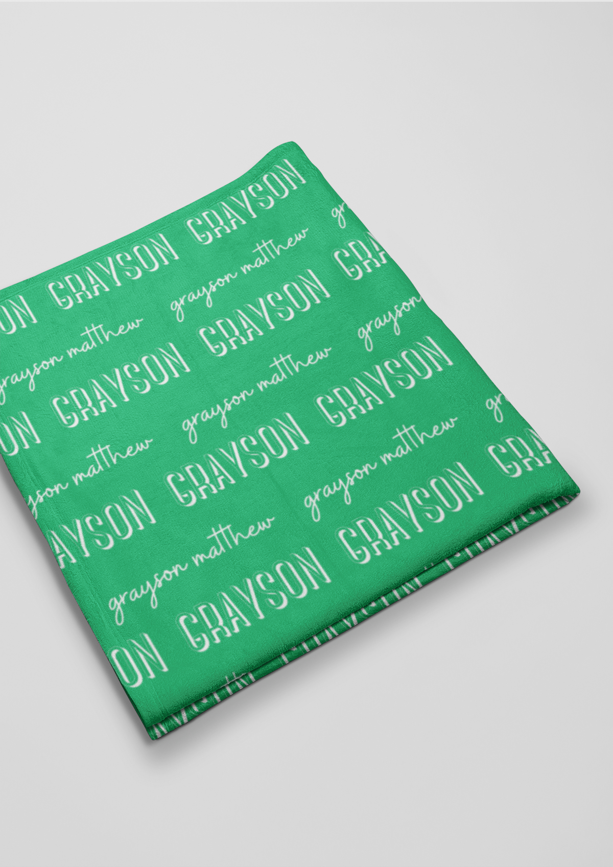 Block 2-Font Personalized Plush Blanket