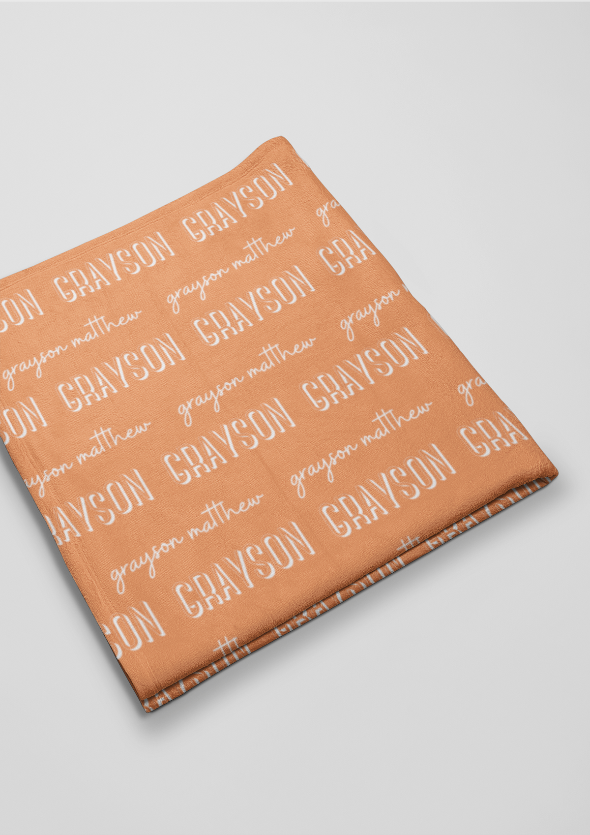 Block 2-Font Personalized Plush Blanket