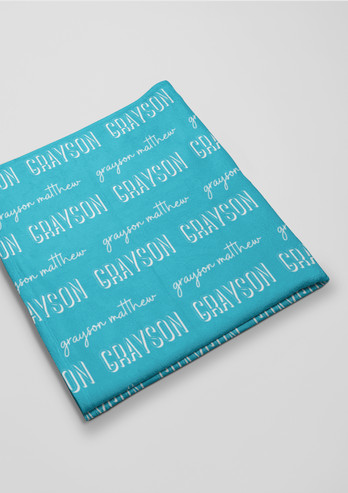 Block 2-Font Personalized Plush Blanket