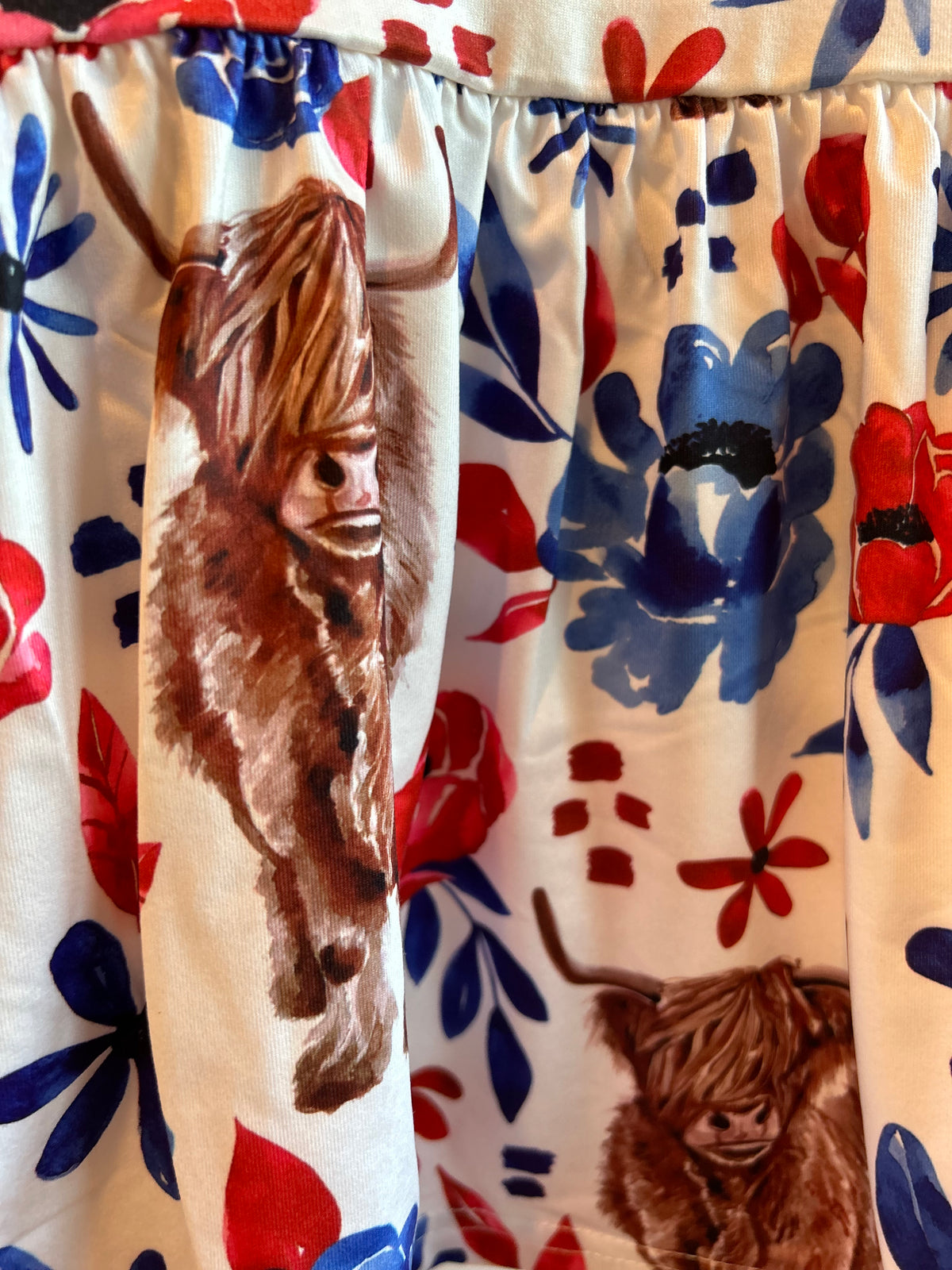 Red, White, Blue & Highland Too Short Sleeve Dress