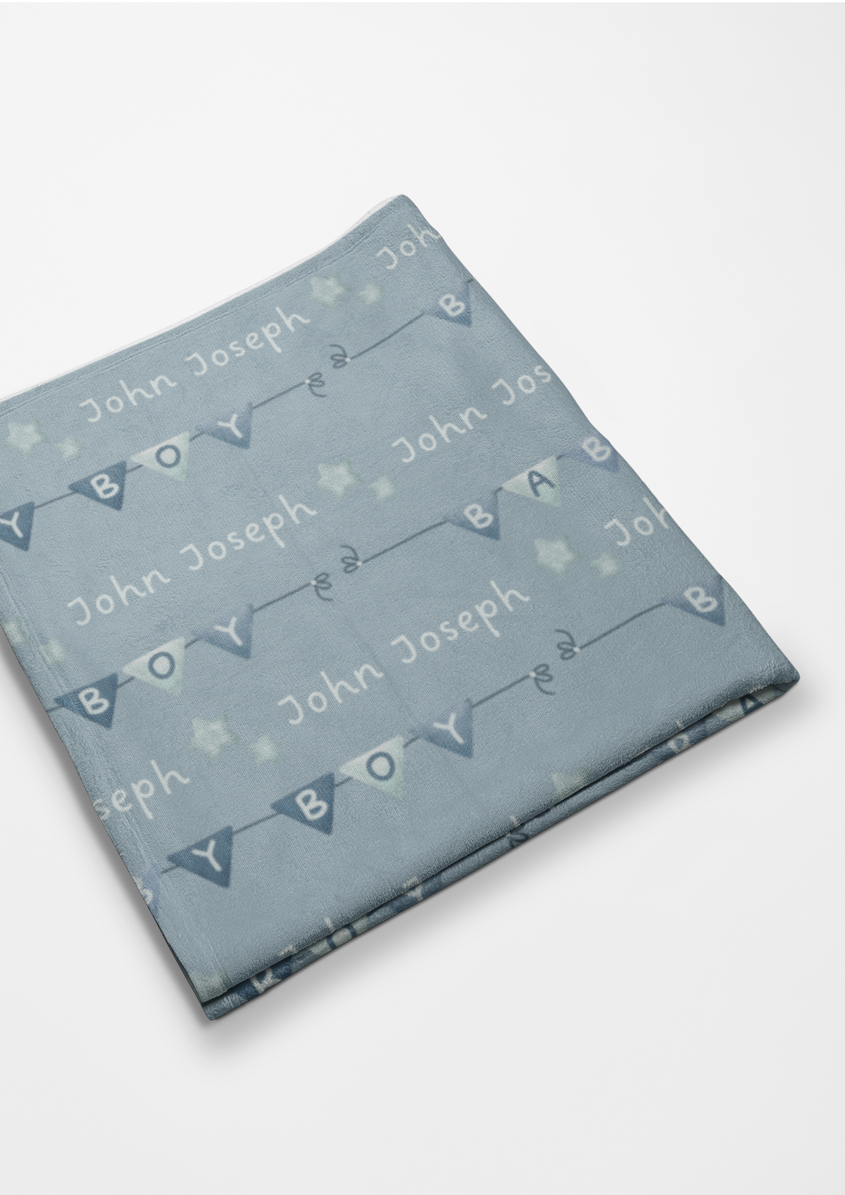 Welcome Baby Boy Personalized Plush Blanket